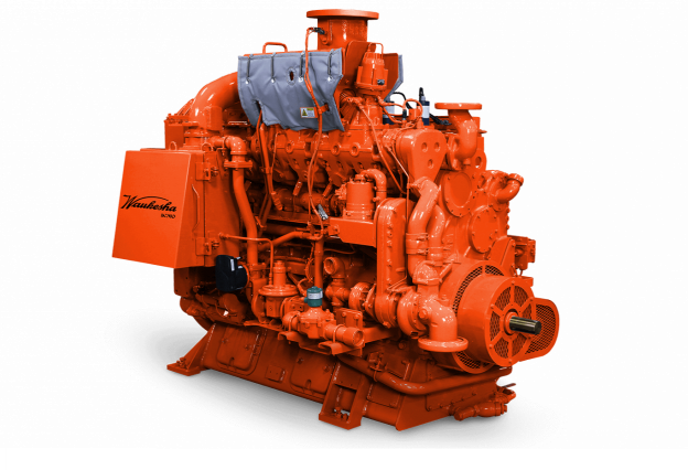 Front View of a Waukesha VGF Gas Engine / branded