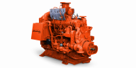 Front View of a Waukesha VGF Gas Engine / branded